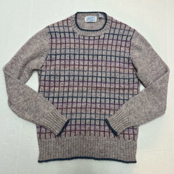 Vintage Sweaters Northern Isles Womens S New Zealand Wool Knit Grid